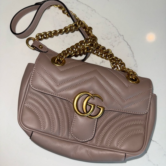GUCCI Small GG Marmont in Dusty Pink Camera Bag - Model# 443497-DTDIT-5729 - Picture 3 of 12